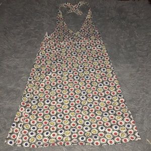 1990s Smiley face halter dress